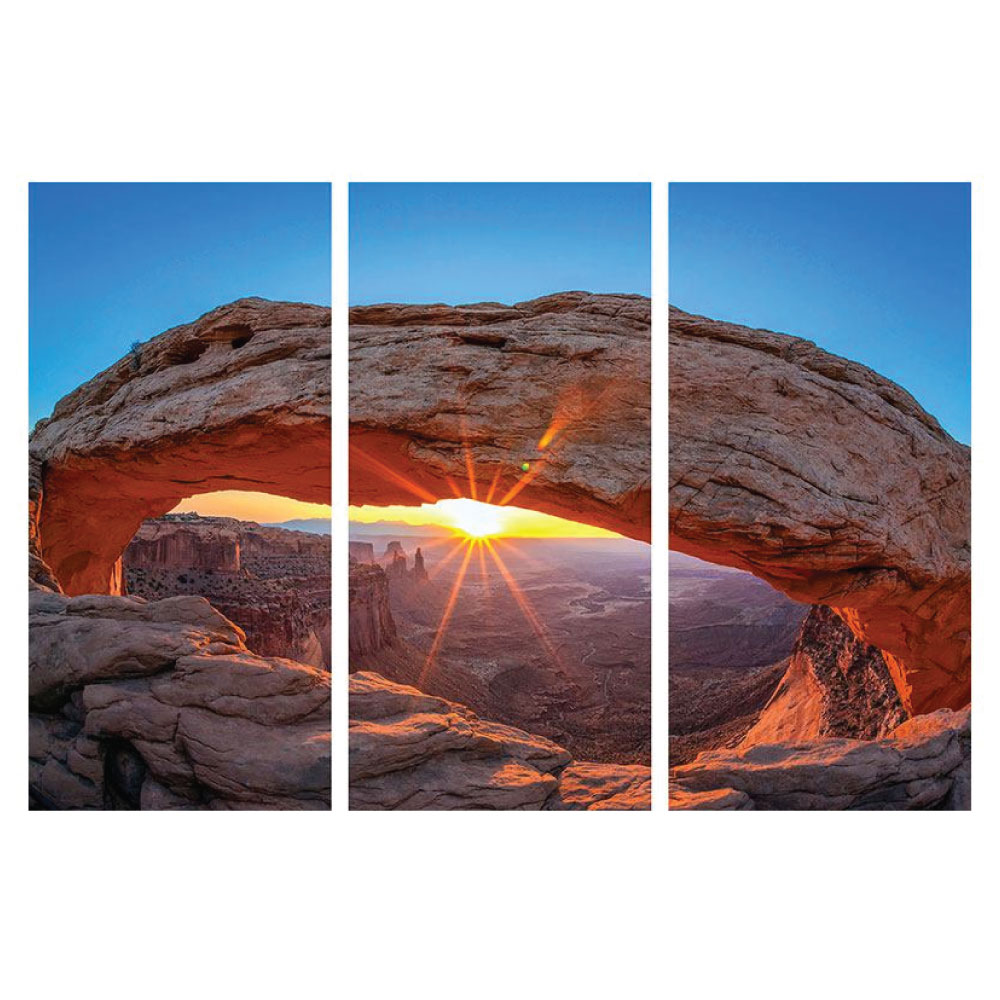 Hartschaumbild Mesa Arch 3 teilig Hochformat Bilder