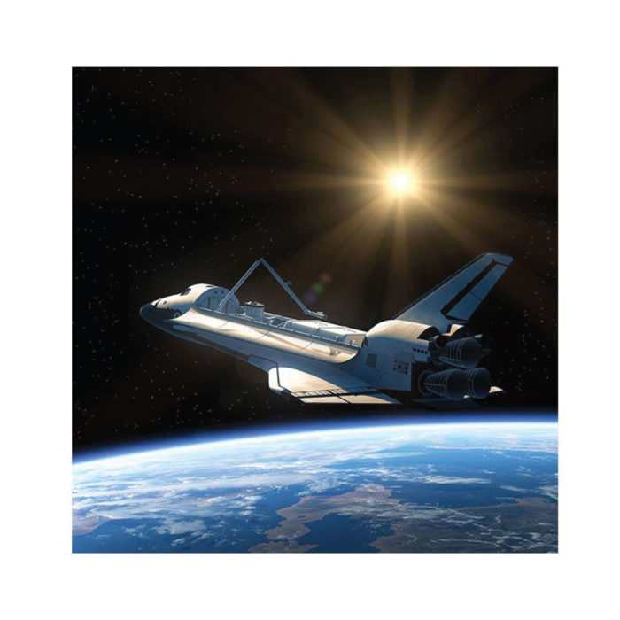 Metallic Bild Das Raumschiff Weltraum quadratisches Bildformat