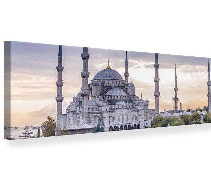 Leinwandbild Grau Panorama Istanbul