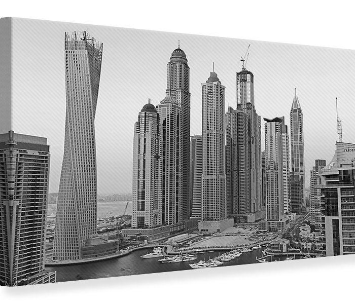 Leinwandbild Grau Dubai querformat