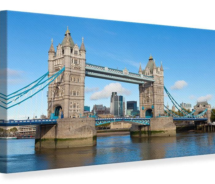 Leinwandbild Querformat die Tower Bridge in London bei Tag