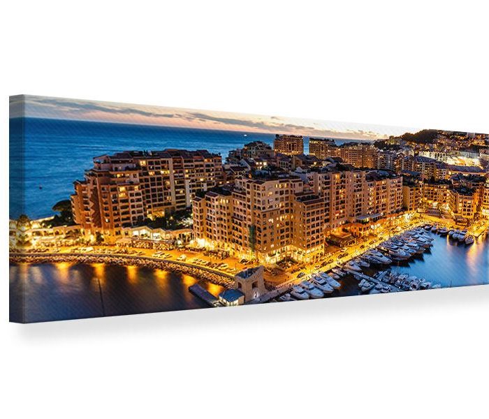 Leinwandbild Gold Monaco panorama